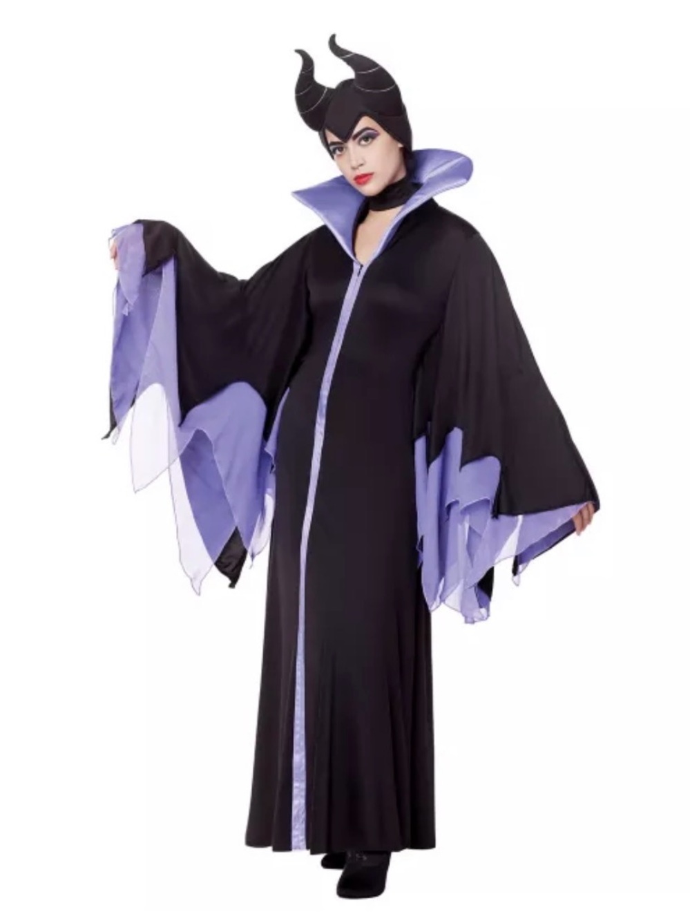 Maleficent-Inspired Black and Purple Cosplay Costume - Picture 3 of 6